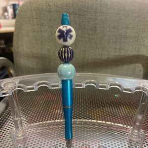 Paramedic EMT blue bead ink pen custom made